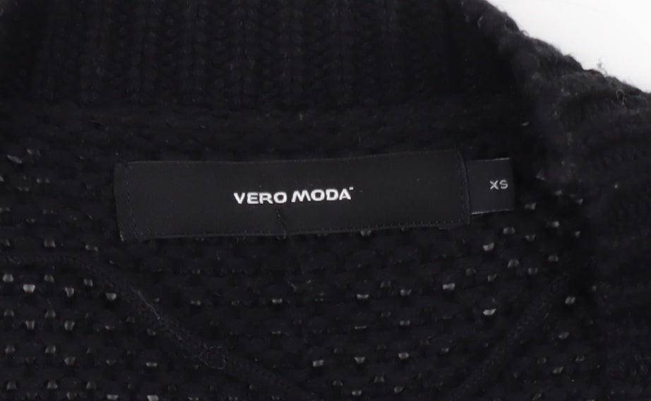 Womens UK Size XS VERO MODA Black Cardigan Jumper
