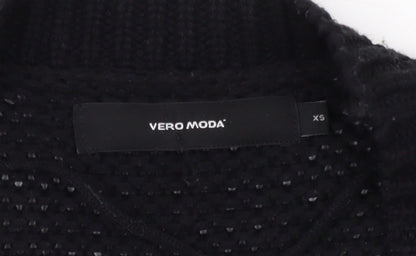 Womens UK Size XS VERO MODA Black Cardigan Jumper