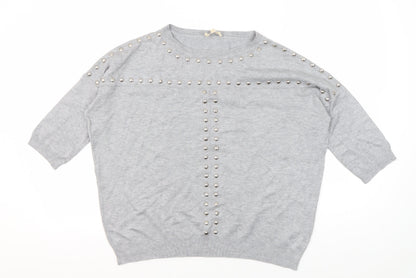 Womens UK Size 10 Phase Eight Grey Pullover Jumper