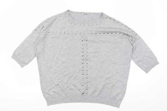 Womens UK Size 10 Phase Eight Grey Pullover Jumper