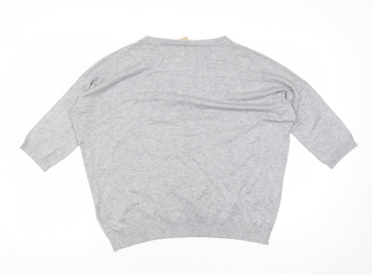Womens UK Size 10 Phase Eight Grey Pullover Jumper