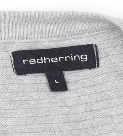 Red Herring Grey Men's Large Pullover Jumper