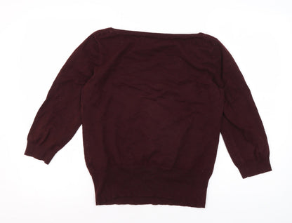 Womens UK Size M Oasis Red Pullover Jumper