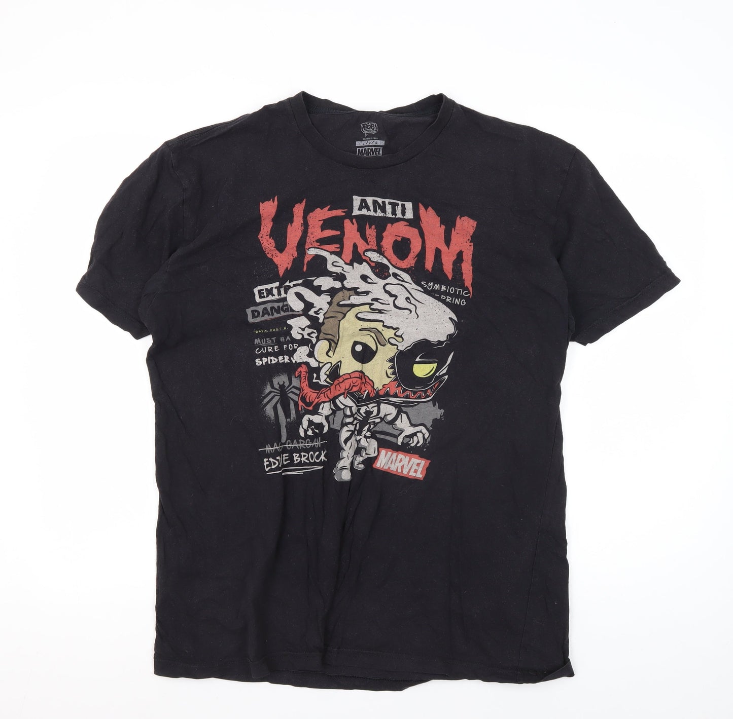 Marvel Venom Men's Black T-Shirt, L, Comics Print