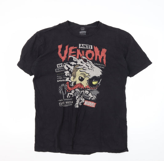 Marvel Venom Men's Black T-Shirt, L, Comics Print