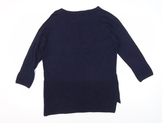 Womens UK Size S Mango Blue Pullover Jumper