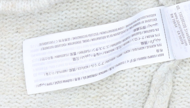 Abercrombie & Fitch Women's Ivory Cardigan, Medium