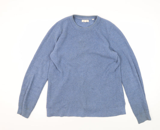 Fat Face Men Blue Crew Neck Pullover Jumper UK 12