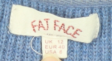 Fat Face Men Blue Crew Neck Pullover Jumper UK 12