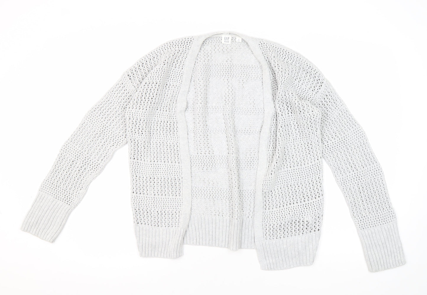 Gap Women's Grey Cardigan Knit Medium Light Open