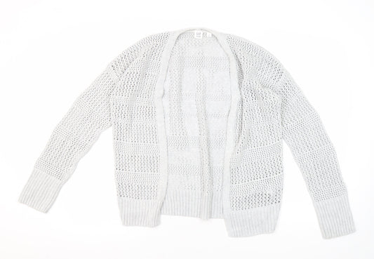 Gap Women's Grey Cardigan Knit Medium Light Open