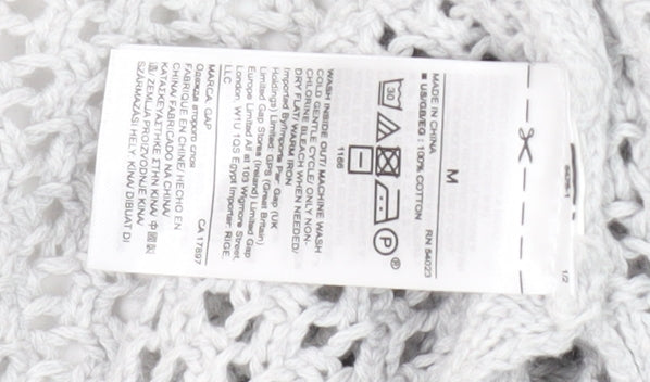 Gap Women's Grey Cardigan Knit Medium Light Open