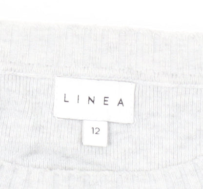 Womens UK Size 12 Linea Grey Pullover Jumper