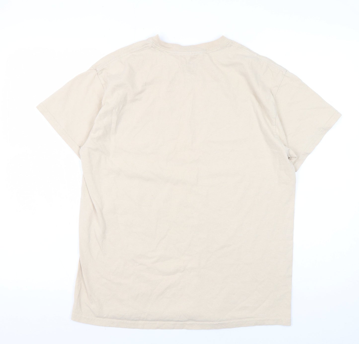 Forth and Lewis Men's Beige Medium Cotton T-Shirt