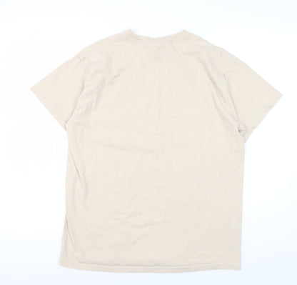 Forth and Lewis Men's Beige Medium Cotton T-Shirt