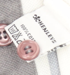 Henleys Men's White Graphic Polo Shirt Size 10