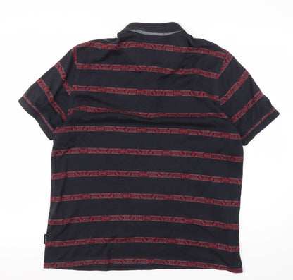 Ted Baker Men's Black Striped Polo Shirt L