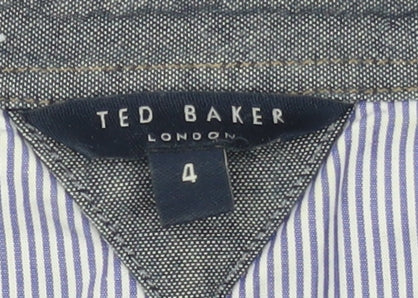 Ted Baker Men's Black Striped Polo Shirt L