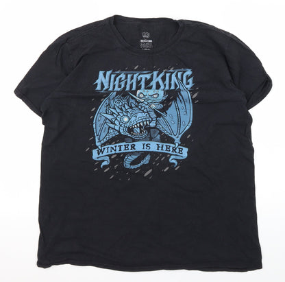 Mens UK Size L Game Of Thrones Black  T-Shirt