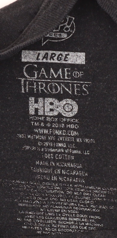 Mens UK Size L Game Of Thrones Black  T-Shirt