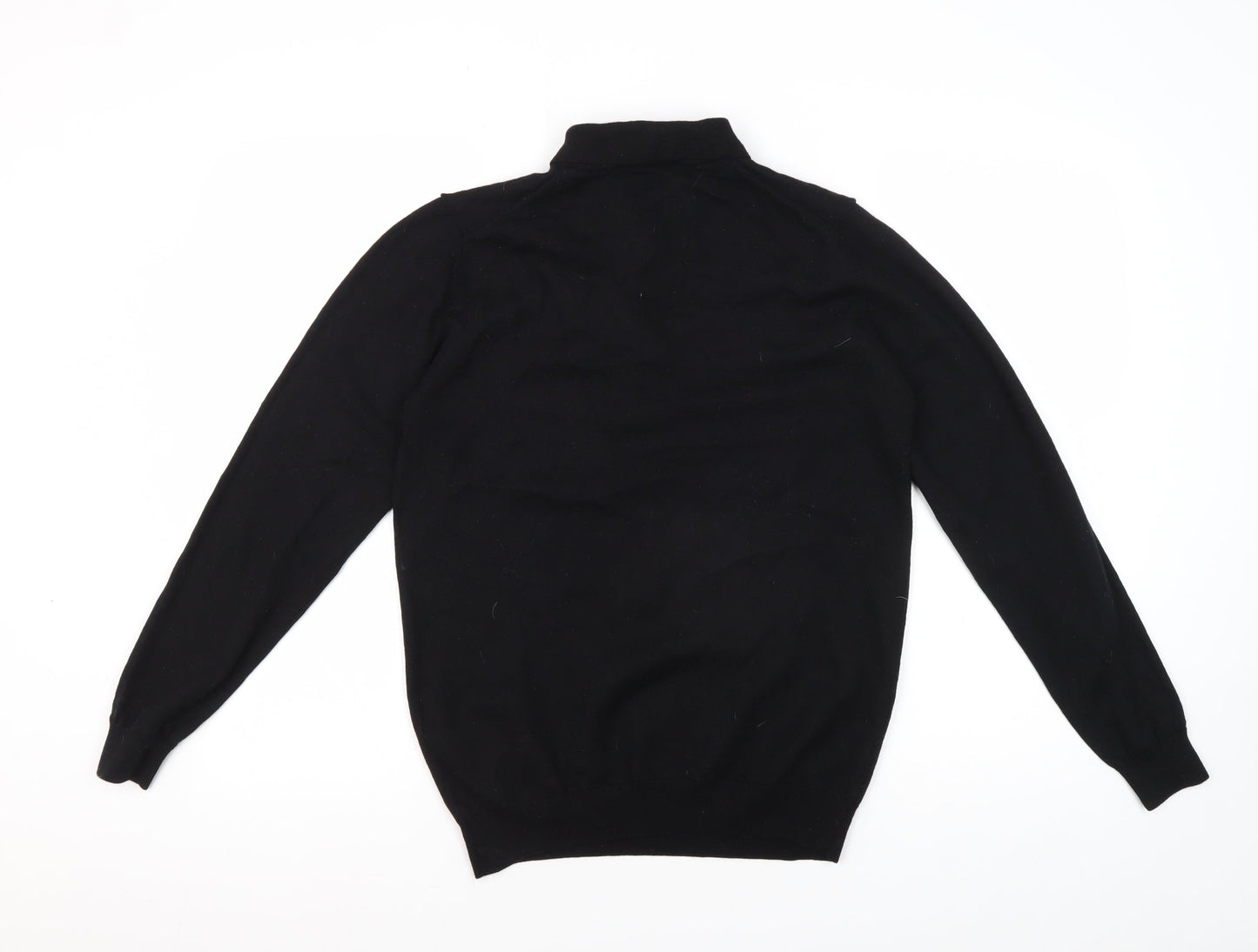 Roy Robson Men's Black Henley Jumper M Slim Fit