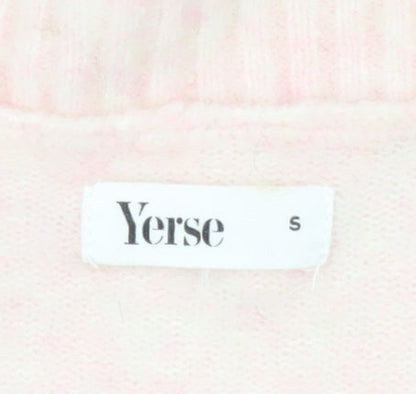 Womens UK Size S YERSE Pink Pullover Jumper