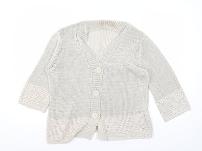 Gerry Weber Women Beige Cardigan Size 16 V-Neck