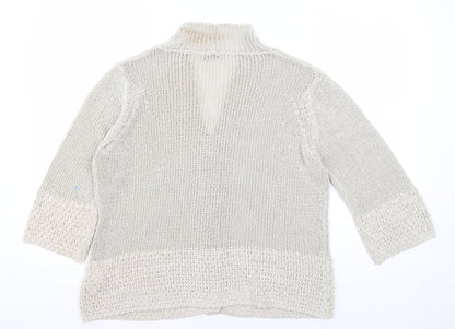 Gerry Weber Women Beige Cardigan Size 16 V-Neck