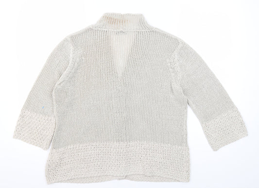 Gerry Weber Women Beige Cardigan Size 16 V-Neck