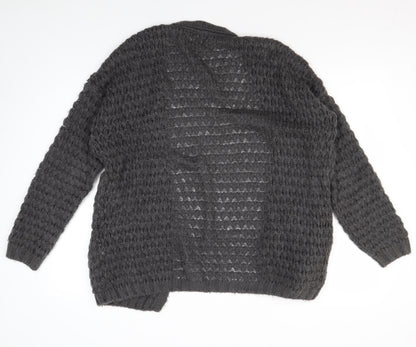 Womens UK Size M River Island Grey Cardigan Jumper