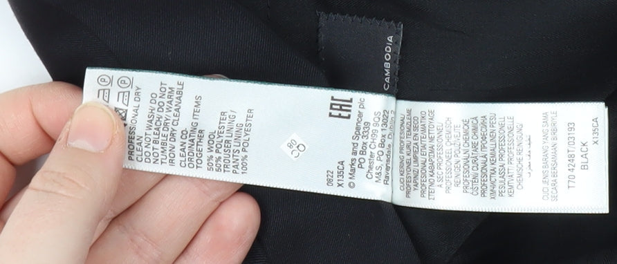 Marks and Spencer Men's Black Dress Pants, Size 34