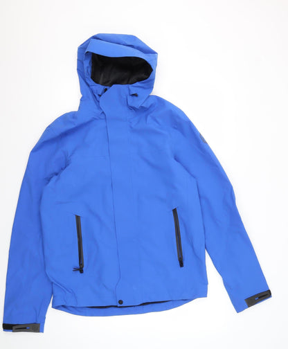 Mens UK Size S Marks and Spencer Blue Rain Coat