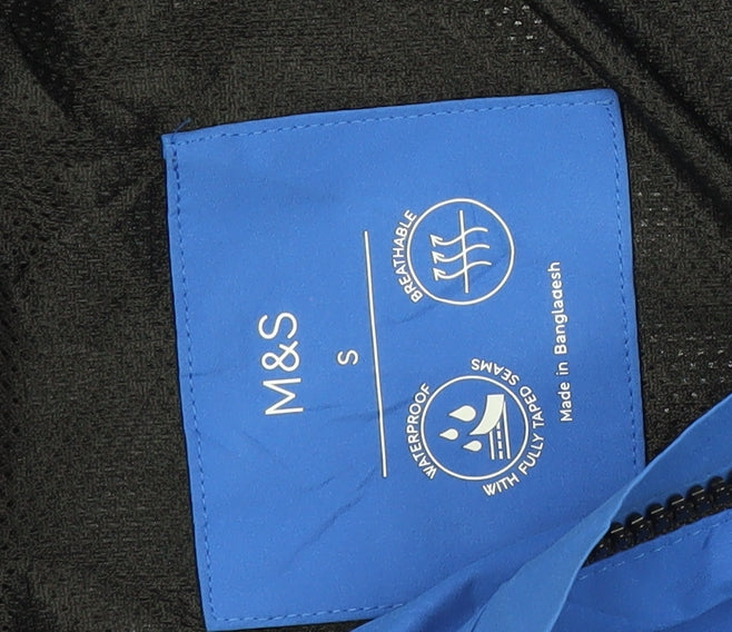 Mens UK Size S Marks and Spencer Blue Rain Coat