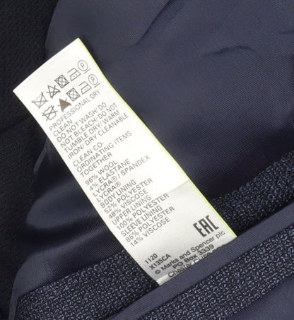 Mens UK Size 38 Marks and Spencer Regular Blue Suit Jacket