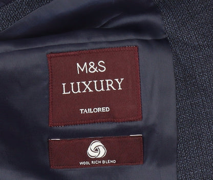 Mens UK Size 38 Marks and Spencer Regular Blue Suit Jacket