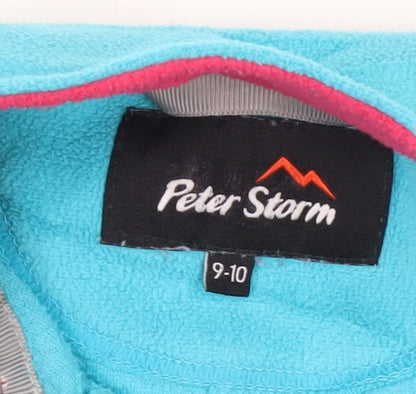 Peter Storm Girls Blue Fleece Pullover Sweatshirt 9-10 Years