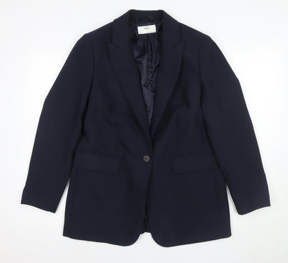 Marks and Spencer Women's Blue Suit Jacket, Size 14