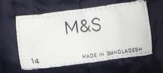 Marks and Spencer Women's Blue Suit Jacket, Size 14