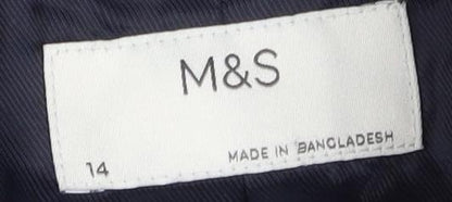 Marks and Spencer Women's Blue Suit Jacket, Size 14