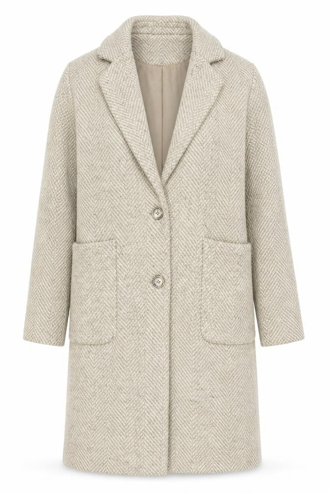 Womens UK Size 12 Marks and Spencer Beige Overcoat