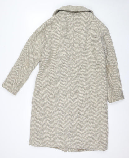 Womens UK Size 12 Marks and Spencer Beige Overcoat
