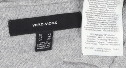 Womens UK Size 2 VERO MODA Grey Cardigan Jumper