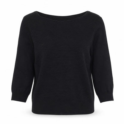 Womens UK Size S Oasis Black Basic T-Shirt