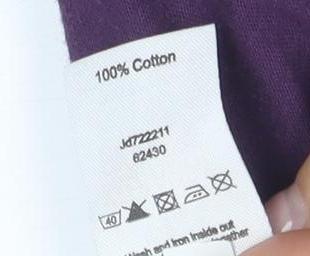 Cherokee Women's Purple Basic 3/4 Sleeve T-Shirt Size 14