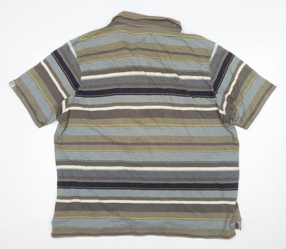 Fat Face Men's Multicoloured Striped Polo, L, Casual