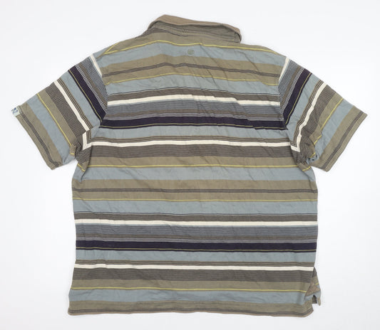 Fat Face Men's Multicoloured Striped Polo, L, Casual