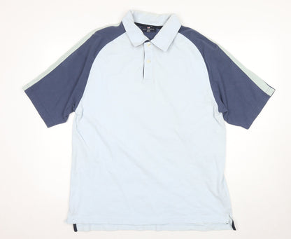 Marks and Spencer Men's Blue Polo Large Short Sleeve