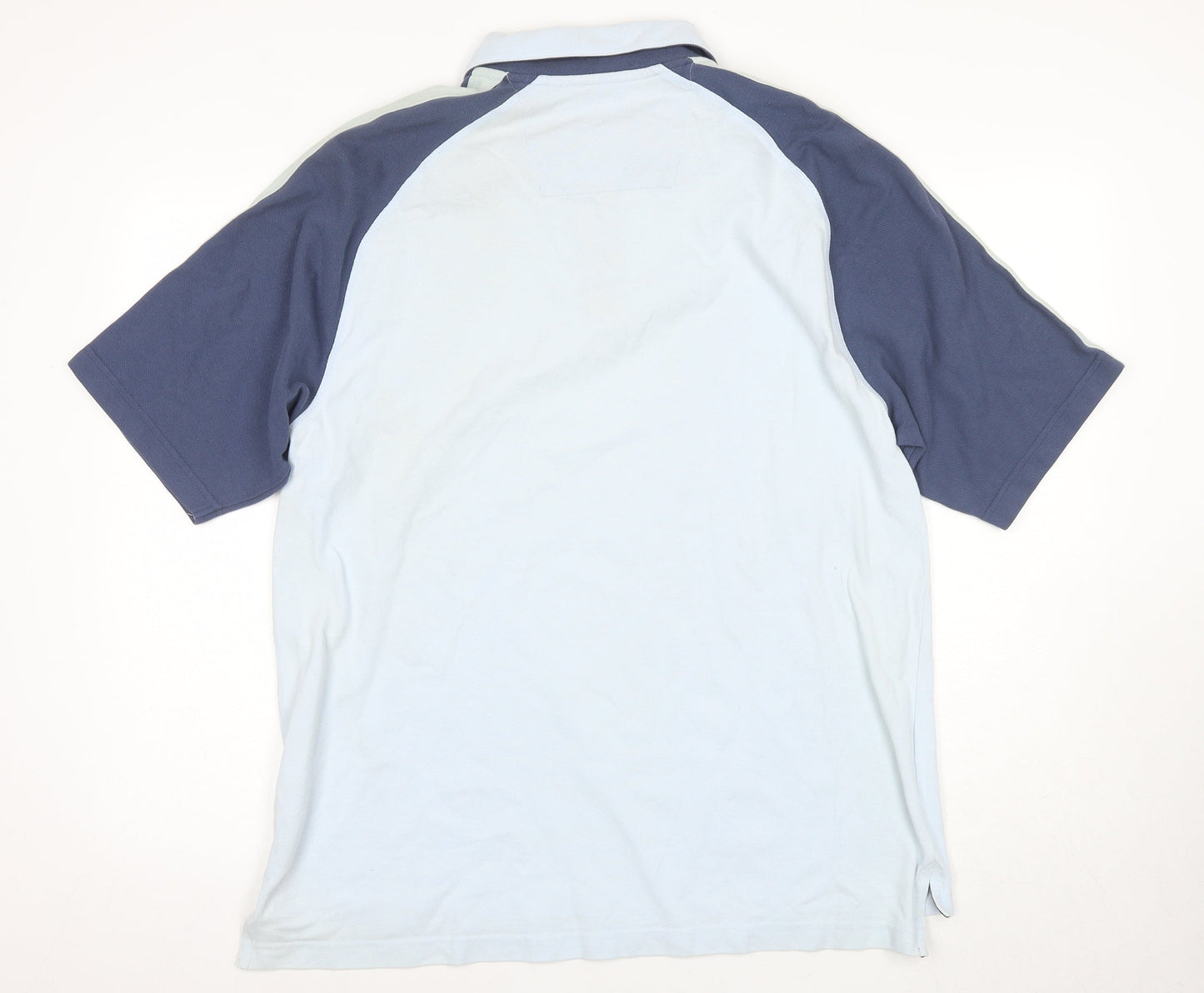 Marks and Spencer Men's Blue Polo Large Short Sleeve