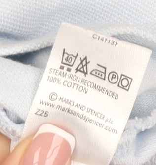 Marks and Spencer Men's Blue Polo Large Short Sleeve