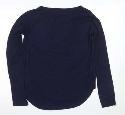Gap Women’s Blue Henley Long Sleeve Shirt M